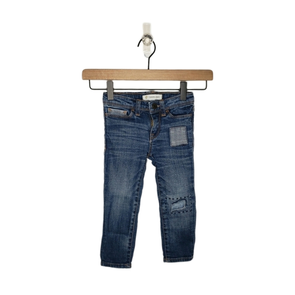Tucker & Tate Nordstrom 2T Toddler Girl Patchwork Blue Skinny Jeans